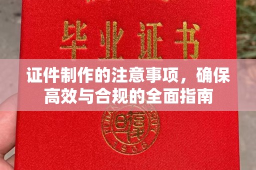 太和证件制作的注意事项，确保高效与合规的全面指南
